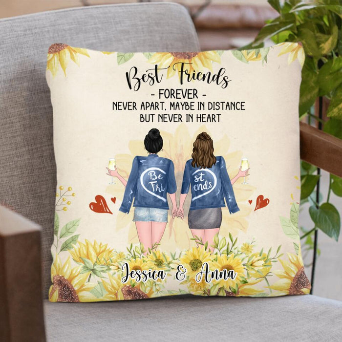 Custom Personalized Friends Pillow Cover - Upto 4 Besties - Gift Idea For Best Friends - Best Friends Forever