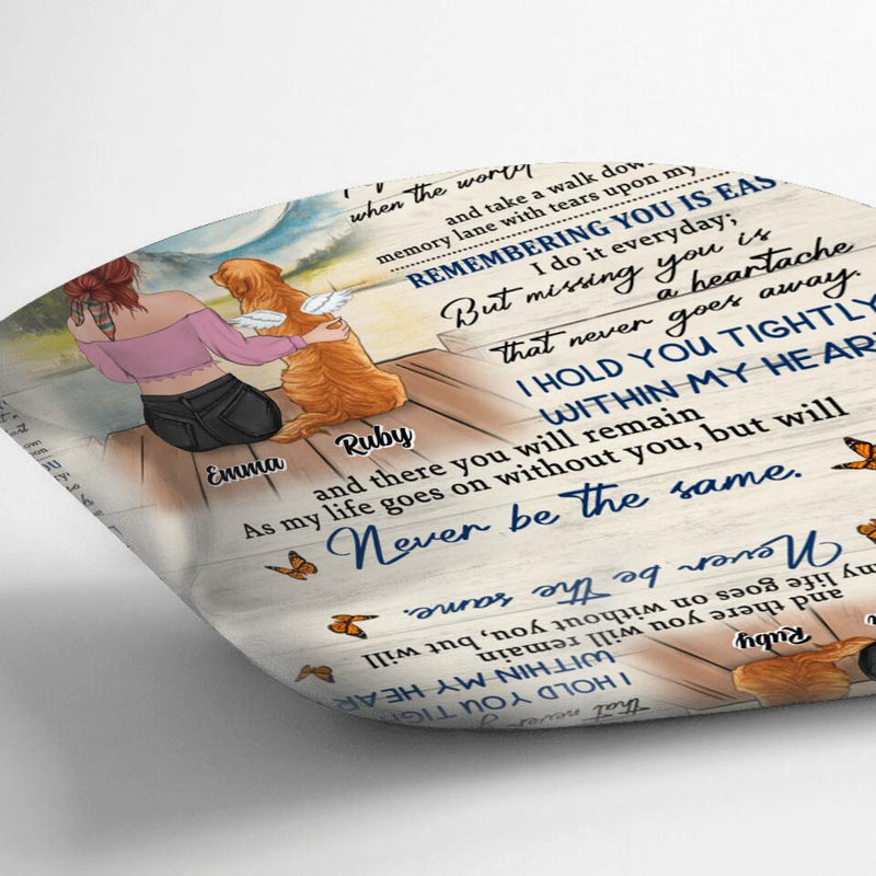 Personalized Memorial Pet Pillow Cover/Fleece Blanket/Quilt - Adult/Couple With Up to 4 Pets - Gift Idea For Dog/Cat Lover - The Moment That You Left Me