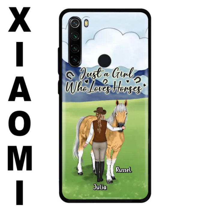 Custom Personalized Horse Girl Phone Case - Gift Idea For Horse Lovers/Horse Owners - Just A Girl Who Loves Horses - Case For Oppo, Xiaomi & Huawei