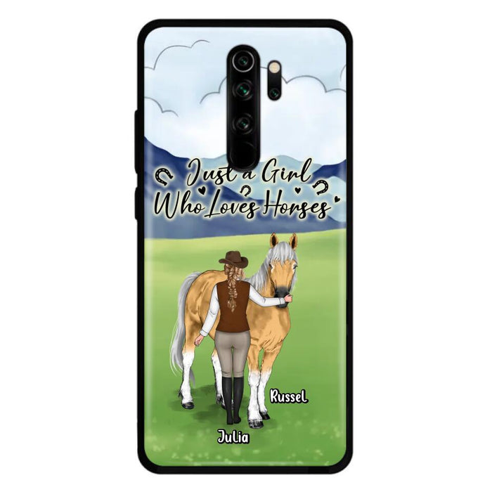 Custom Personalized Horse Girl Phone Case - Gift Idea For Horse Lovers/Horse Owners - Just A Girl Who Loves Horses - Case For Oppo, Xiaomi & Huawei