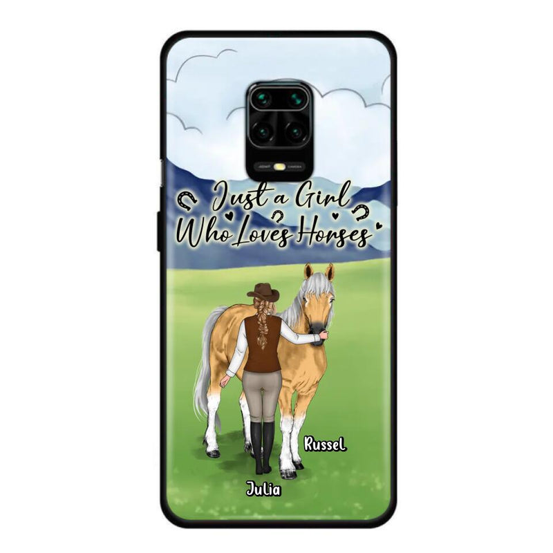 Custom Personalized Horse Girl Phone Case - Gift Idea For Horse Lovers/Horse Owners - Just A Girl Who Loves Horses - Case For Oppo, Xiaomi & Huawei