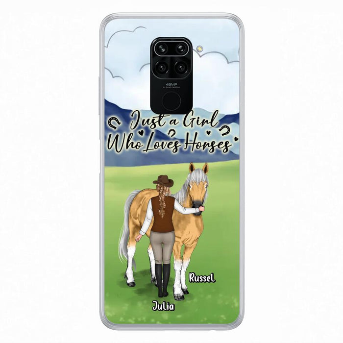 Custom Personalized Horse Girl Phone Case - Gift Idea For Horse Lovers/Horse Owners - Just A Girl Who Loves Horses - Case For Oppo, Xiaomi & Huawei