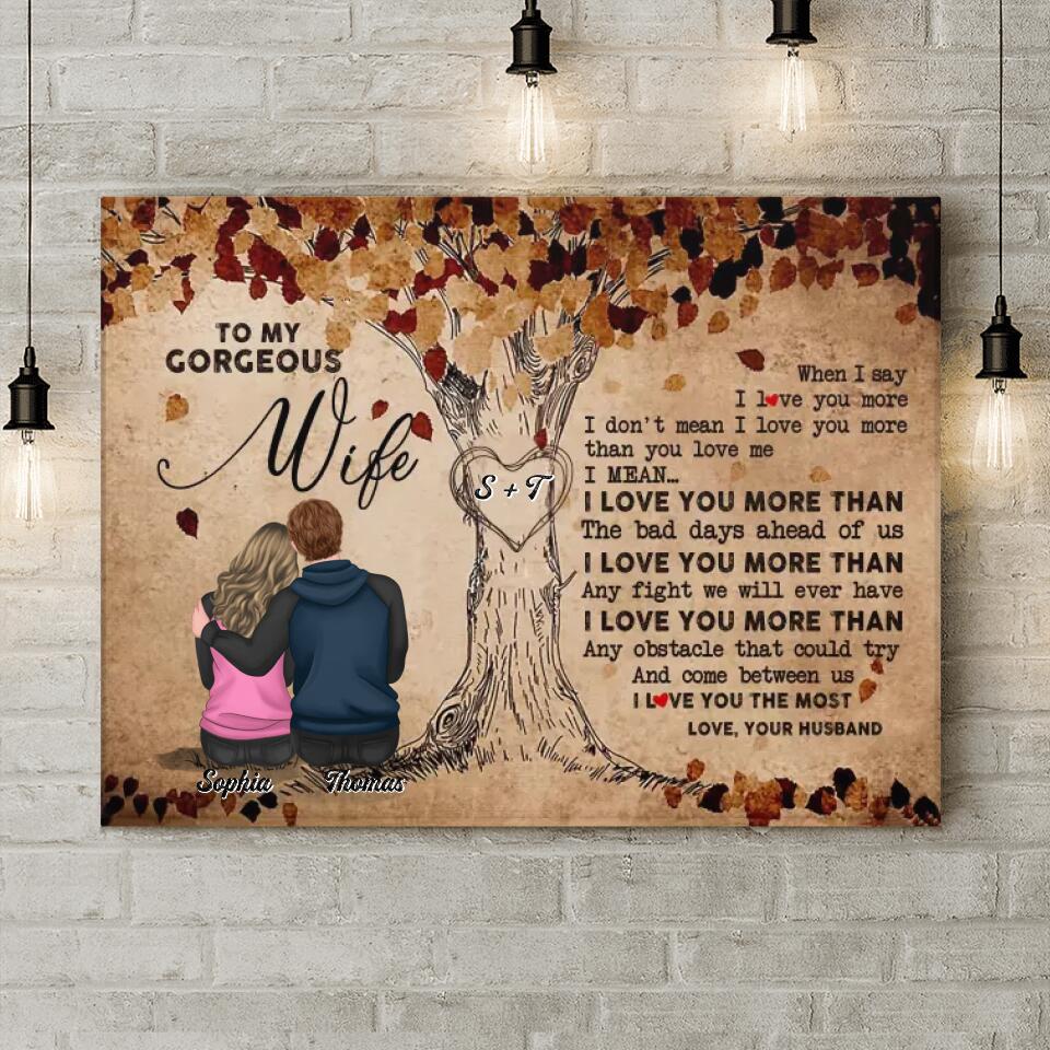 What We Love Most About Our Home - Personalized Horizontal Canvas - Gift For Couples, Husband Wife