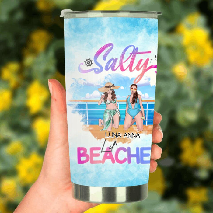 Custom Personalized Cruising Friends Tumbler - Upto 4 People - Gift Idea For Friends - Salty Lil' Beaches