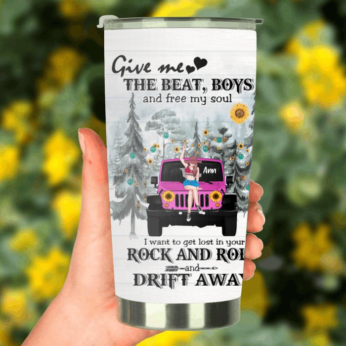 Custom Personalized Boho Off-Road Tumbler - Best Gift For Girl - Give Me The Beat, Boys