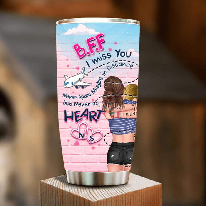 Custom Personalized Friends Tumbler - Gift Idea For Long Distance Best Friends - I Miss You