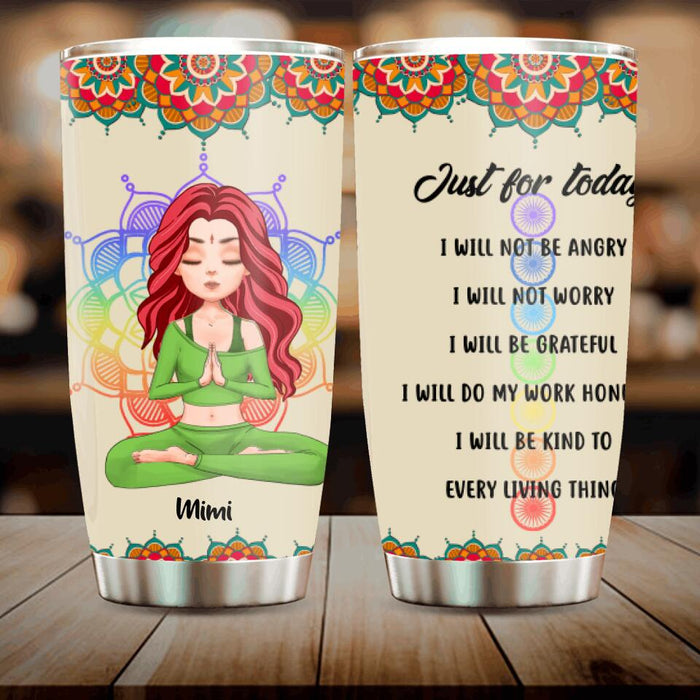Personalized Reiki Principles Tumbler - Gift Idea for Birthday - I Will Be Kind To Every Living Thing