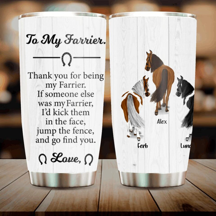 Custom Personalized Horse Tumbler - Up to 3 Horses