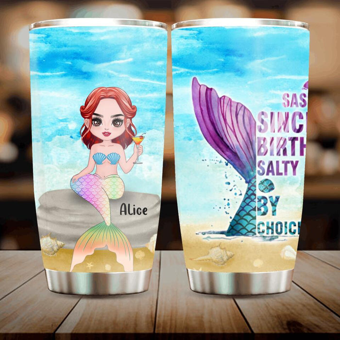 Personalized Mermaid Friends Tumbler - Best Friends Are Hard To