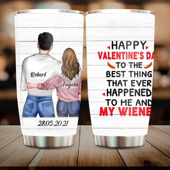 Personalized Couple Tumbler, Gifts for Couple Valentines Day - Happy Valentine's
