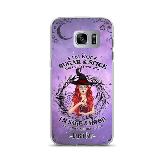 Custom Personalized Witch Phone Case - Best Halloween Gift Idea - I'm Not Sugar And Spice - Case For iPhone And Samsung - DFESX1