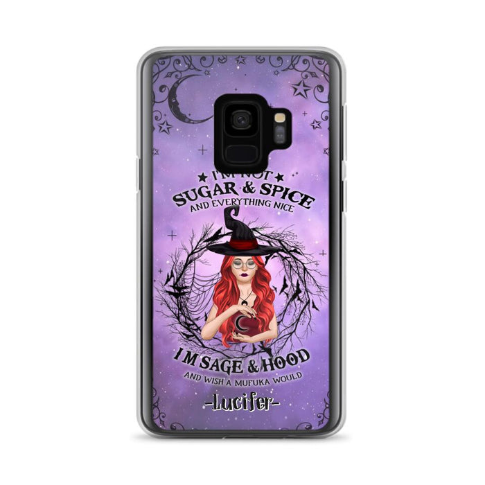 Custom Personalized Witch Phone Case - Best Halloween Gift Idea - I'm Not Sugar And Spice - Case For iPhone And Samsung - DFESX1