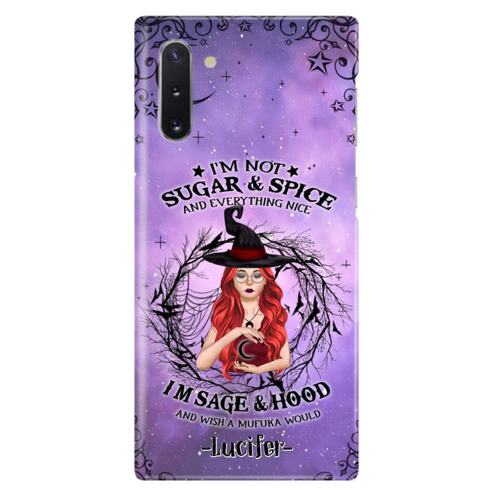 Custom Personalized Witch Phone Case - Best Halloween Gift Idea - I'm Not Sugar And Spice - Case For iPhone And Samsung - DFESX1