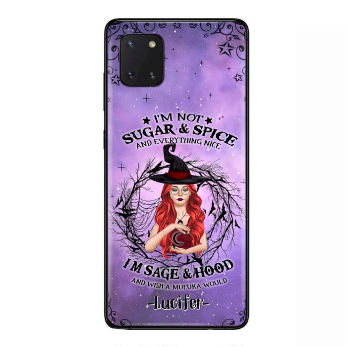 Custom Personalized Witch Phone Case - Best Halloween Gift Idea - I'm Not Sugar And Spice - Case For iPhone And Samsung - DFESX1