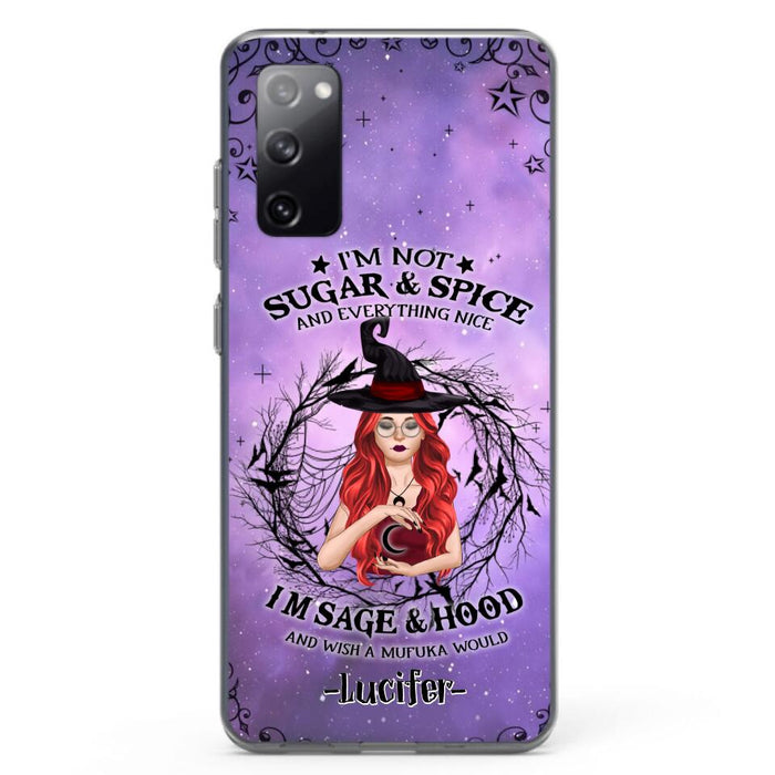 Custom Personalized Witch Phone Case - Best Halloween Gift Idea - I'm Not Sugar And Spice - Case For iPhone And Samsung - DFESX1