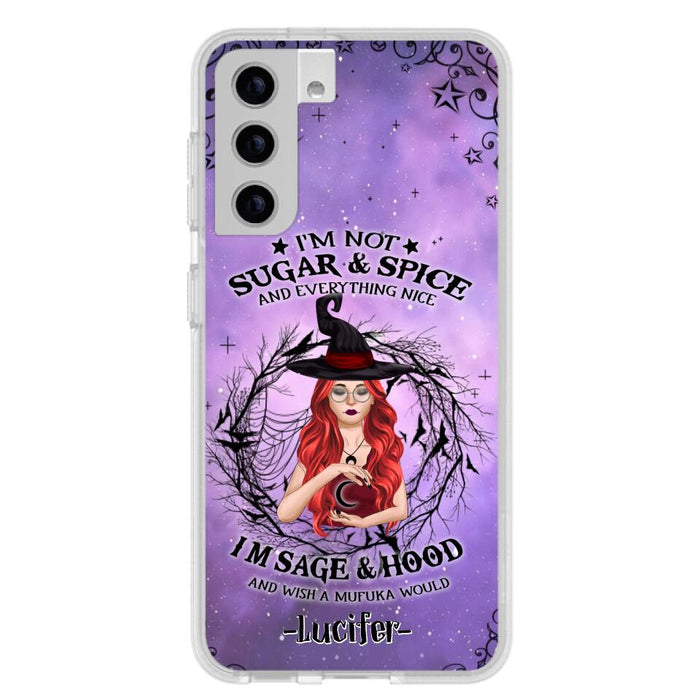 Custom Personalized Witch Phone Case - Best Halloween Gift Idea - I'm Not Sugar And Spice - Case For iPhone And Samsung - DFESX1