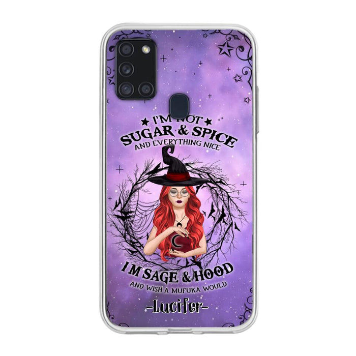 Custom Personalized Witch Phone Case - Best Halloween Gift Idea - I'm Not Sugar And Spice - Case For iPhone And Samsung - DFESX1