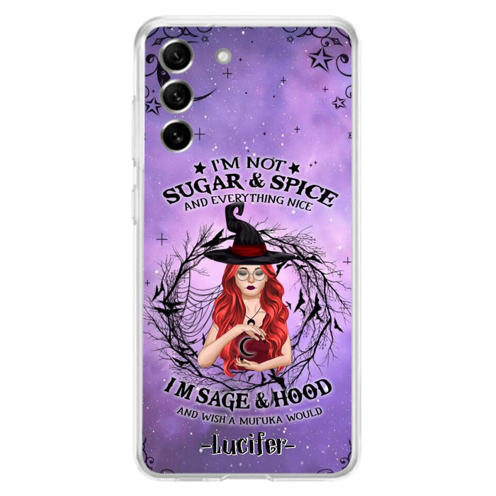 Custom Personalized Witch Phone Case - Best Halloween Gift Idea - I'm Not Sugar And Spice - Case For iPhone And Samsung - DFESX1