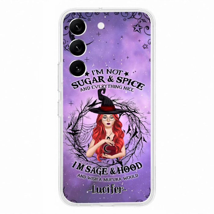 Custom Personalized Witch Phone Case - Best Halloween Gift Idea - I'm Not Sugar And Spice - Case For iPhone And Samsung - DFESX1