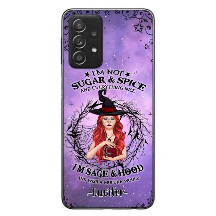 Custom Personalized Witch Phone Case - Best Halloween Gift Idea - I'm Not Sugar And Spice - Case For iPhone And Samsung - DFESX1