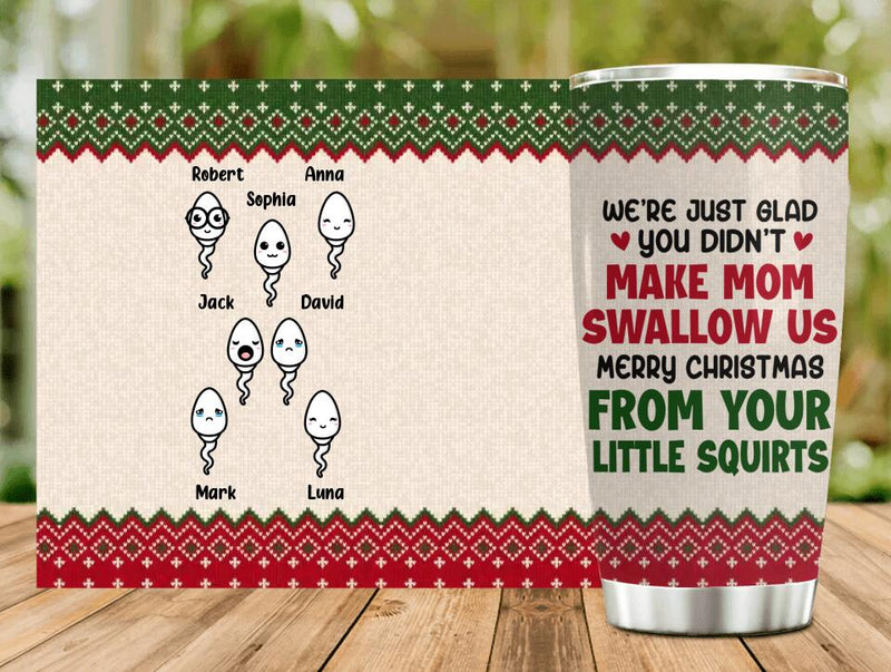 Personalized Xmas Tumbler - Up to 7 Children - Christmas/Father's Day Gift Idea For Father - Merry Christmas