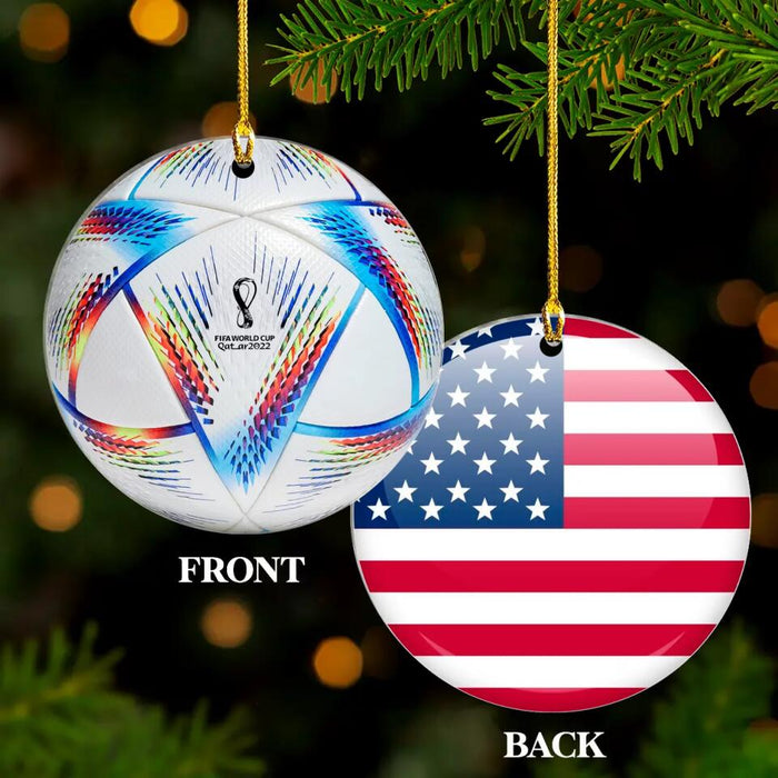 Custom Personalized World Cup Acrylic Ornament - Upto 32 Teams - Gift Idea for Football Lovers