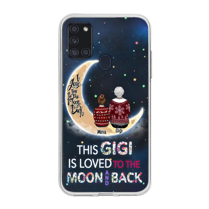 Custom Personalized Grandma Phone Case - Christmas Gift Idea For Grandma - Grandma With Upto 5 Kids - This Gigi Is Loved To The Moon And Back - Case For iPhone And Samsung