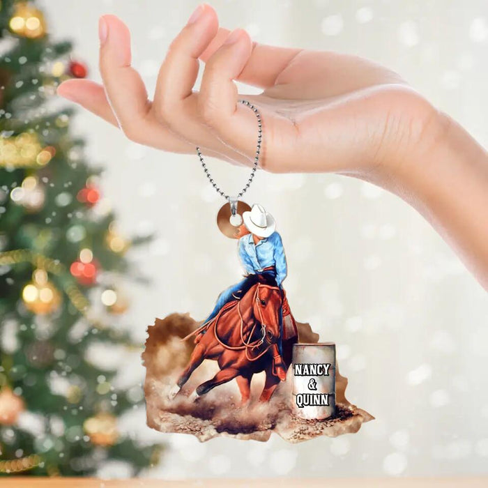 Custom Personalized Riding Horse Acrylic Ornament - Gift Idea for Horse Lovers