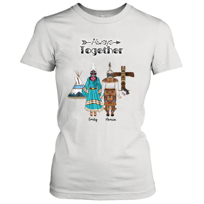 Personalized Native American Mother and Daughters T-Shirt/Long Sleeves/Hoodie/Sweater - Gift for Native American Mother and Daughters - Up to 2 Daughters