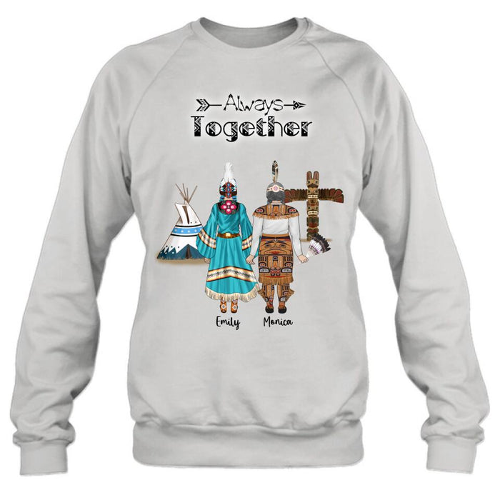 Custom Personalized Native American Mother and Daughters T-Shirt/Long Sleeves/Hoodie/Sweater - Gift for Native American Mother and Daughters - Up to 2 Daughters