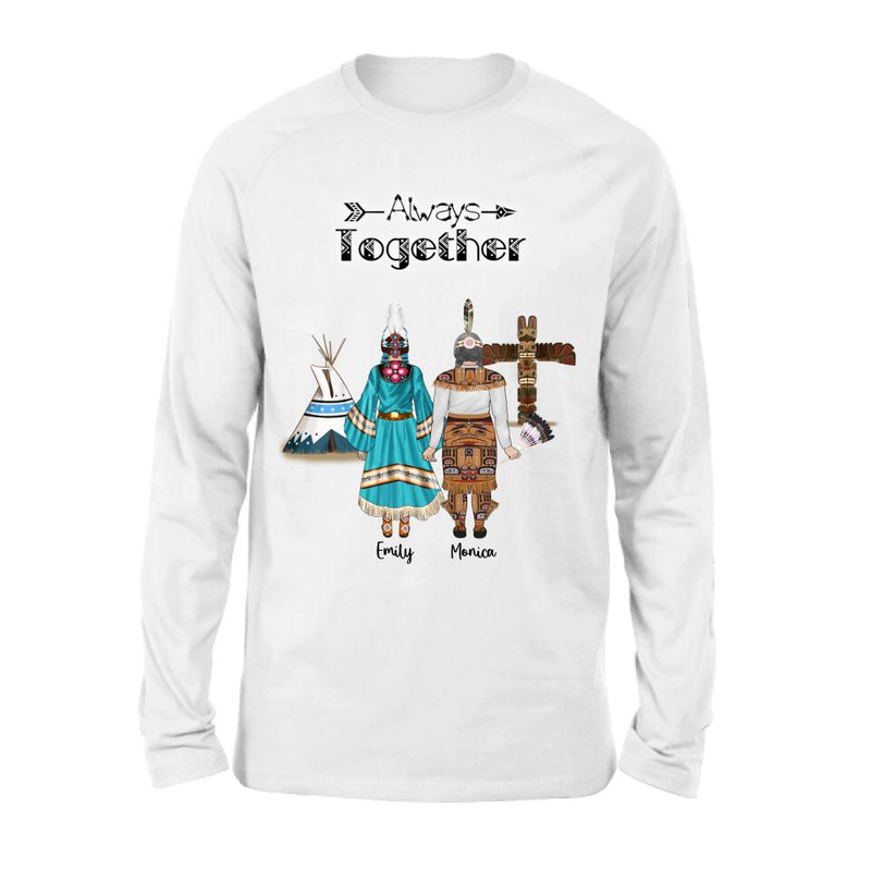Personalized Native American Mother and Daughters T-Shirt/Long Sleeves/Hoodie/Sweater - Gift for Native American Mother and Daughters - Up to 2 Daughters