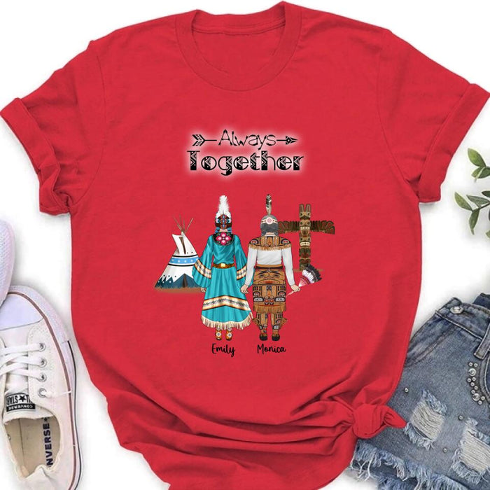 Custom Personalized Native American Mother and Daughters T-Shirt/Long Sleeves/Hoodie/Sweater - Gift for Native American Mother and Daughters - Up to 2 Daughters