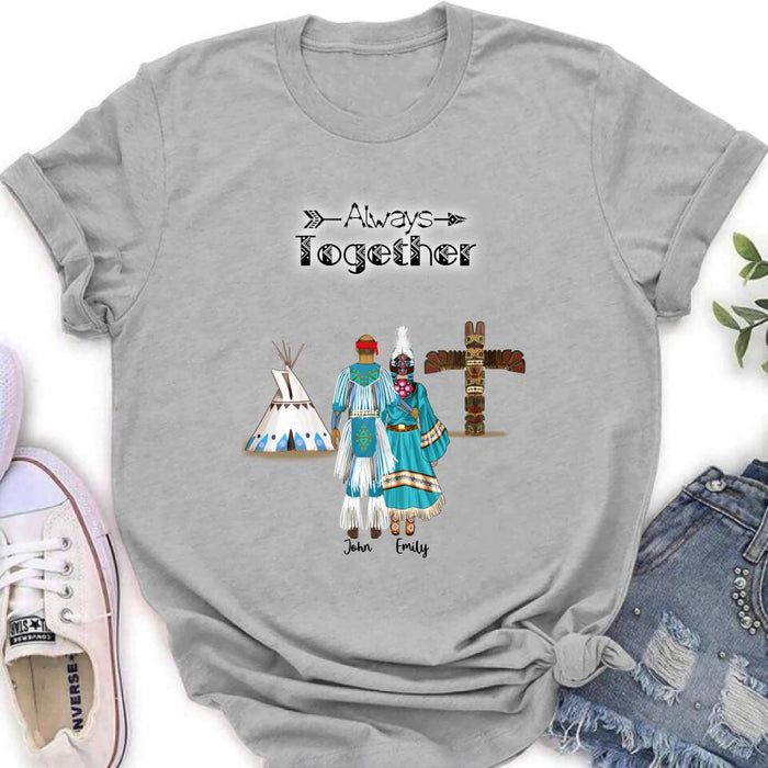 Custom Personalized Native American Couple T-shirt/Hoodie/Sweater/Long Sleeves - Gift for Native Couple