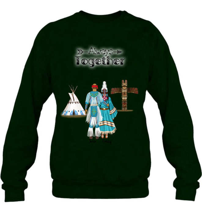 Custom Personalized Native American Couple T-shirt/Hoodie/Sweater/Long Sleeves - Gift for Native Couple