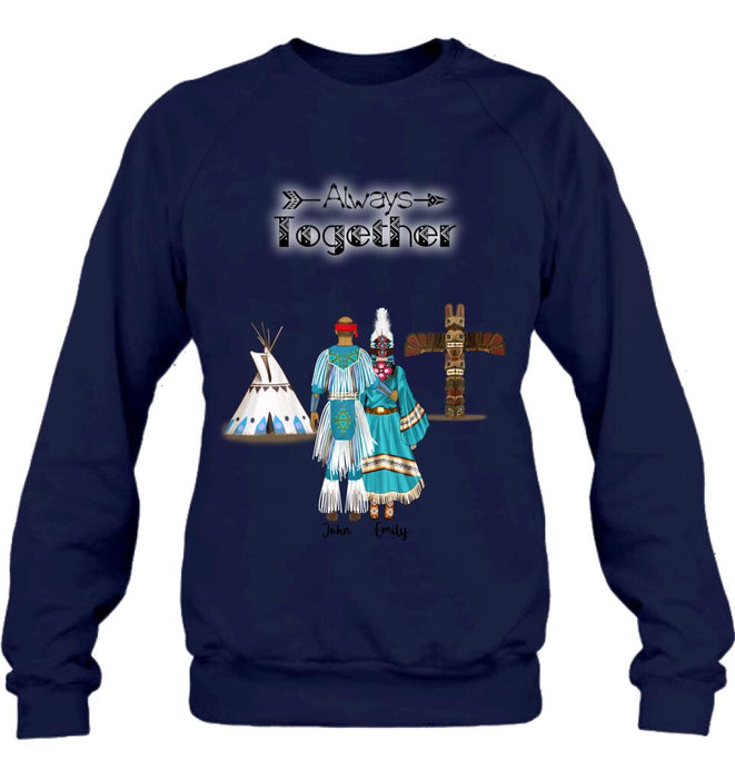 Custom Personalized Native American Couple T-shirt/Hoodie/Sweater/Long Sleeves - Gift for Native Couple