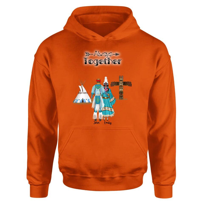 Custom Personalized Native American Couple T-shirt/Hoodie/Sweater/Long Sleeves - Gift for Native Couple