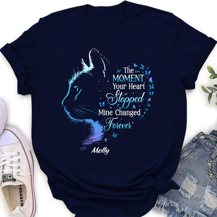 Personalized Memorial Pet Shirt/ Hoodie - Memorial Gift For Pet Lover - The Moment Your Heart Stopped Mine Changed Forever