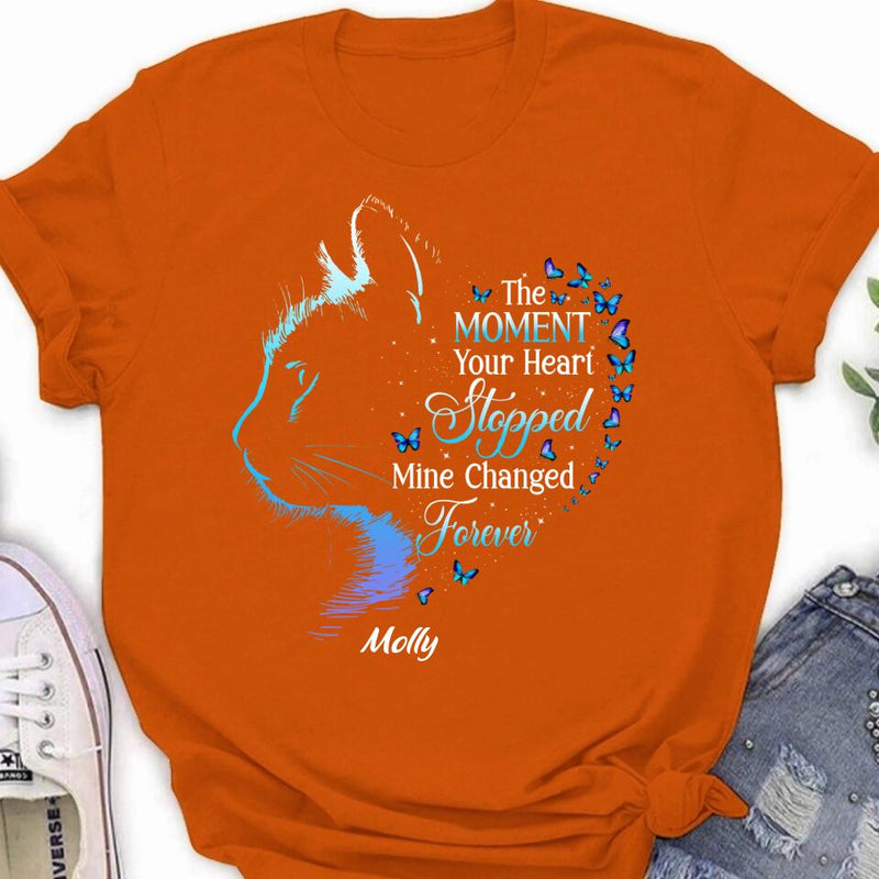 Personalized Memorial Pet Shirt/ Hoodie - Memorial Gift For Pet Lover - The Moment Your Heart Stopped Mine Changed Forever