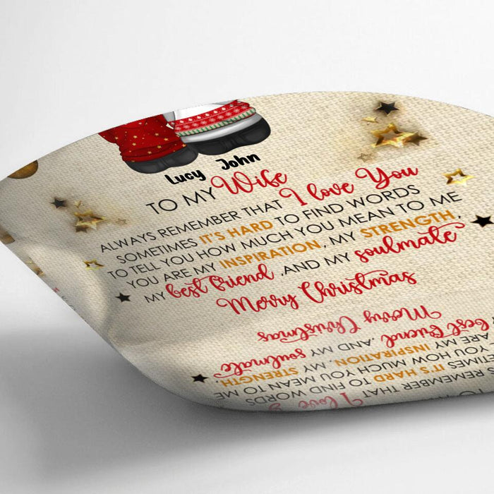 Custom Personalized Couple Xmas Pillow Cover - Gift Idea For Couple - To My Wife/Girlfriend, Always Remember That I Love You