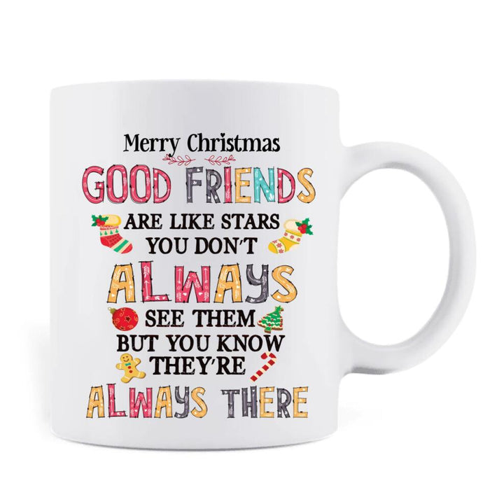 Custom Personalized Besties Mug - Christmas Gift Idea for Friends/Besties/Sisters - Merry Christmas