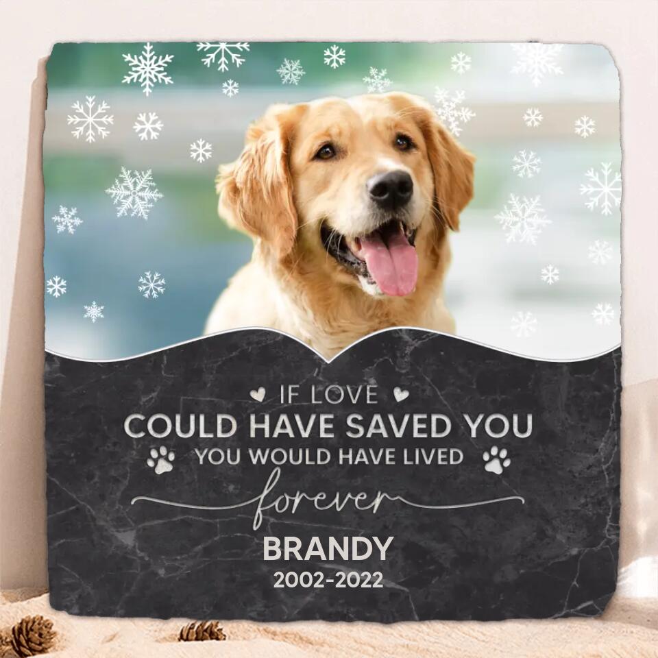 Custom Dog Photo Square Lithograph - Memorial Gift Idea For Dog Owner - Don't Cry For Me, Mom! I'm Ok