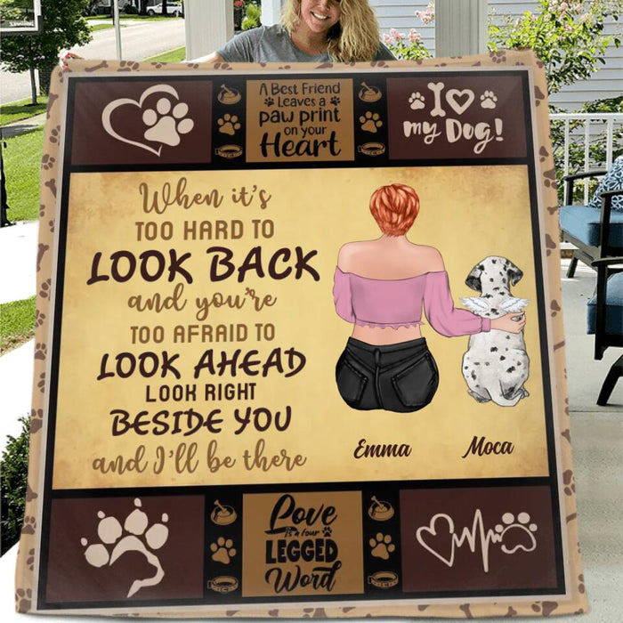 Custom Personalized Dog Mom Singe Layer Fleece/ Quilt - Gift Idea For Dog Owner - I'll Be There