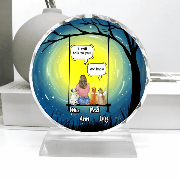 Personalized Memorial Dog Crystal Pendulum - Up to 3 Dogs - Best Gift For Dog Lovers - I Still Talk To You