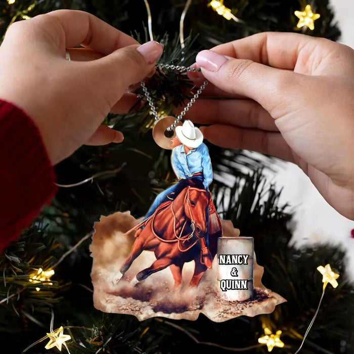 Custom Personalized Riding Horse Acrylic Ornament - Gift Idea for Horse Lovers