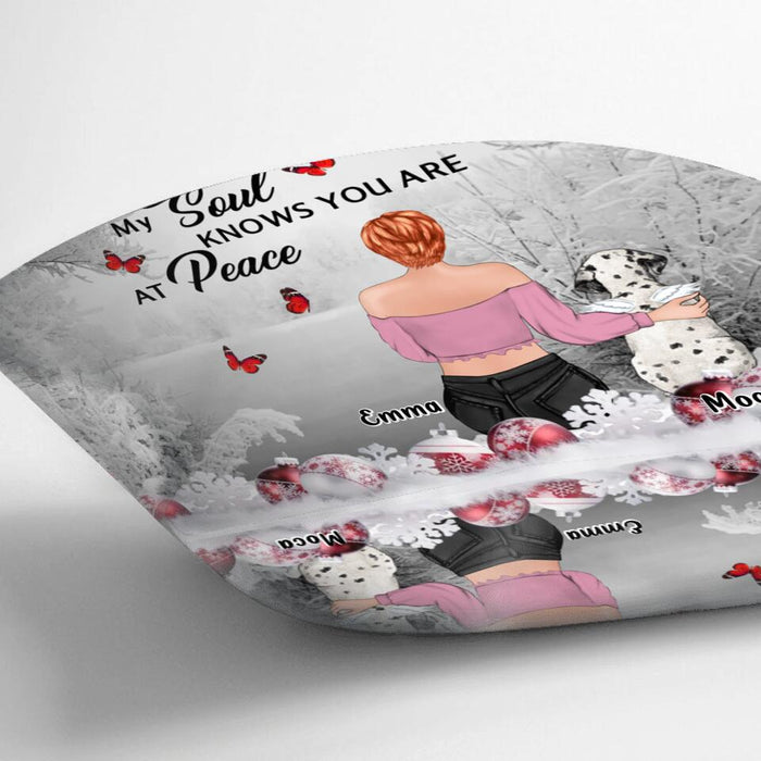 Custom Personalized Memorial Dog Pillow Cover - Gift Idea For Dog Lovers - My Mind Still Talks To You