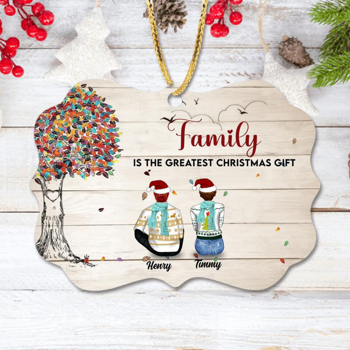 Custom Personalized First My Brothers & Sisters Rectangle Wooden Ornament - Upto 6 Members - Gift For Brothers And Sisters - Family Is The Greatest Christmas Gift