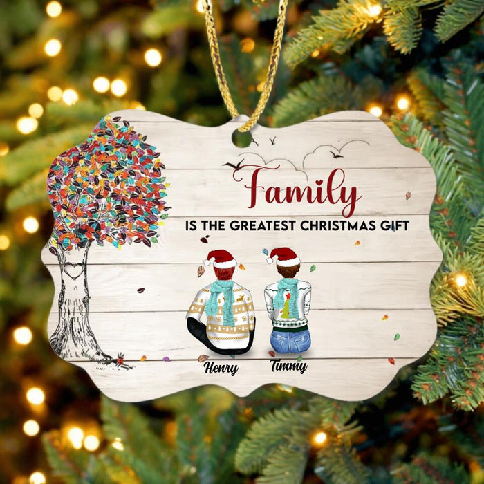 Custom Personalized First My Brothers & Sisters Rectangle Wooden Ornament - Upto 6 Members - Gift For Brothers And Sisters - Family Is The Greatest Christmas Gift