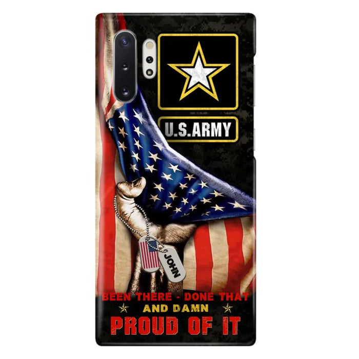 Custom Personalized Veteran Proudly Served Phone Case - Gift Idea For Veterans - Been There Done That And Damn Proud Of It - Case For iPhone And Samsung