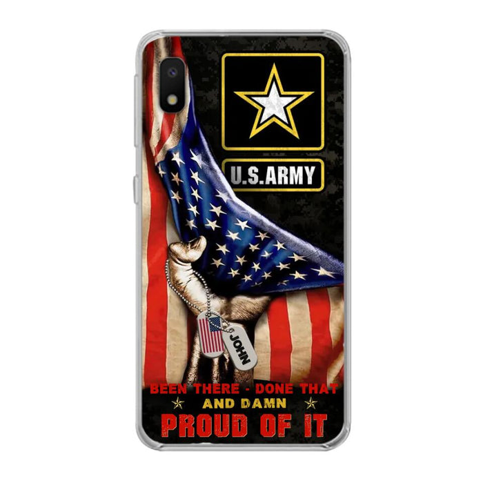 Custom Personalized Veteran Proudly Served Phone Case - Gift Idea For Veterans - Been There Done That And Damn Proud Of It - Case For iPhone And Samsung