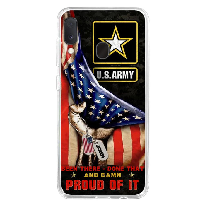 Custom Personalized Veteran Proudly Served Phone Case - Gift Idea For Veterans - Been There Done That And Damn Proud Of It - Case For iPhone And Samsung